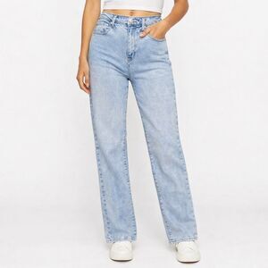 Superdown Light Wash Straight Leg Jeans Size 29 High Rise Stretch Denim